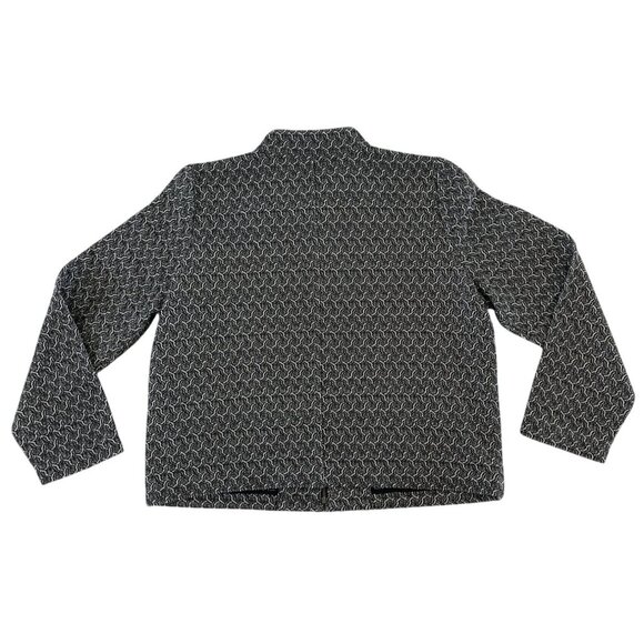 EILEEN FISHER Cotton Blend Jacquard Zip-Up Flight Jacket Petite Large LP $278‎ - Picture 15 of 15